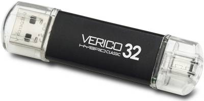 Флеш-память USB Verico Hybrid Classic 32GB Black USB 2.0 + MicroUSB 1UDOV-MIBK33-NN