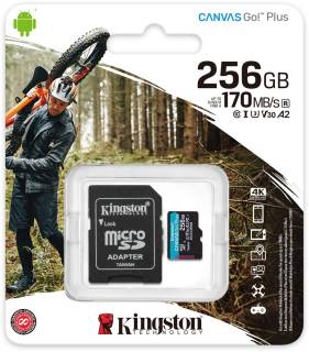 Карта памяти Kingston Canvas Go! Plus microSDXC 256GB + adapter SDCG3/256GB
