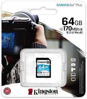 Карта памяти Kingston Canvas Go! Plus SDXC 64GB SDG3/64GB