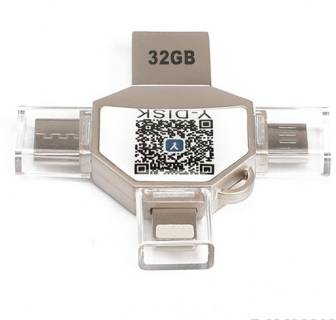 Флеш-память USB UFT Y-Disk 32GB 4in1 USB 2.0 / Type-C / Micro USB / Lightning UFTFDT32