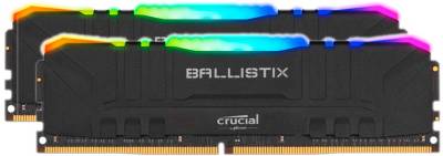 Оперативная память Crucial Ballistix RGB Black DDR4 32GB (2x16GB) 3000MHz CL15 Kit BL2K16G30C15U4BL