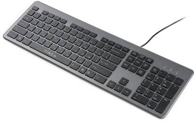 Клавиатура Vinga KB735 USB black-grey KB735 black-grey