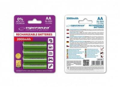 Аккумулятор Esperanza AA 2000mAh NiMh 4шт EZA104G