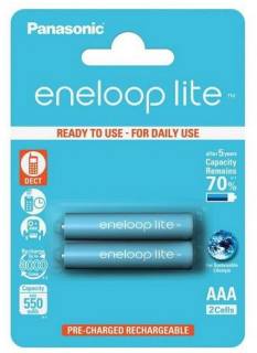 Аккумулятор Panasonic Eneloop Lite AAA 550 2BP mAH NI-MH BK-4LCCE/2BE