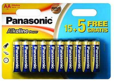 Батарейка Panasonic AA bat Alkaline 20шт Alkaline Power LR6REB/20BW