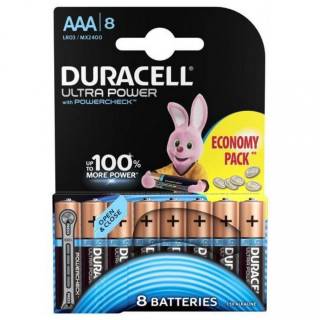 Батарейка Duracell AAA bat Alkaline 8шт Ultra Power 5004808