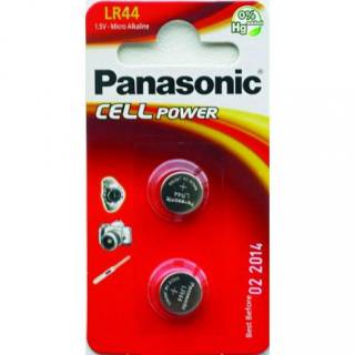 Батарейка Panasonic LR44 bat(1.5B) Alkaline 2шт LR-44EL/2B