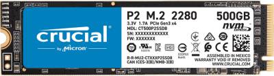 Внутренний HDD/SSD Crucial SSD P2 500GB M.2 2280 NVMe PCIe Gen3 x4 3D QLC CT500P2SSD8