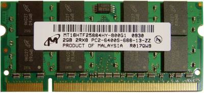 Оперативная память Micron So-Dimm DDR2 2GB 800MHz CL6 MT16HTF25664HY-800G1