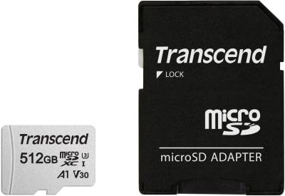 Карта памяти Transcend 300S microSDXC 512GB C10 UHS-I + adapter TS512GUSD300S-A