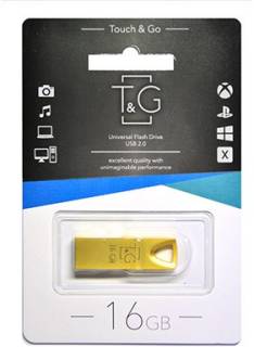 Флеш-память USB T&G 117 Metal Series 16GB Gold USB 2.0 TG117GD-16G