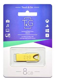 Флеш-память USB T&G 117 Metal Series 8GB Gold USB 2.0 TG117GD-8G