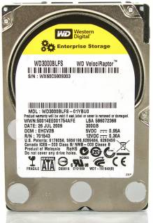 Внутренний HDD/SSD Western Digital WD VelociRaptor 300GB 10000rpm 16MB Refurbished WD3000BLFS