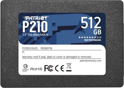 Внутренний HDD/SSD Patriot P210 512GB 3D QLC P210S512G25