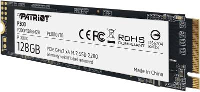 Внутренний HDD/SSD Patriot P300 128GB M.2 2280 NVMe PCIe 3.0 x4 3D TLC P300P128GM28