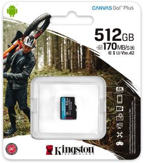 Карта памяти Kingston Canvas Go Plus microSDXC 512GB SDCG3/512GBSP
