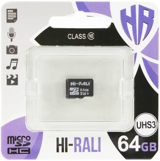 Карта памяти HI-RALI microSDHC 64GB HI-64GBSDU3CL10-00