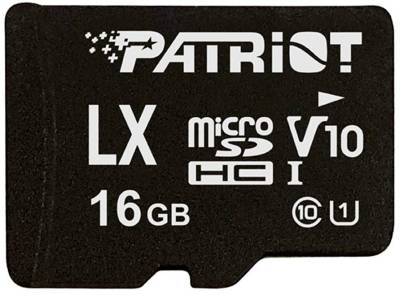 Карта памяти Patriot LX Series microSDHC 16GB + Adapter PSF16GLX1MCH