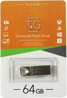 Флеш-память USB T&G Metal series 64GB Silver USB 2.0 TG117SL-64G