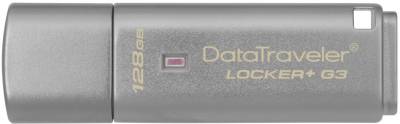 Флеш-память USB Kingston DataTraveler Locker+ G3 64GB Metal Silver USB 3.0 DTLPG3/128GB