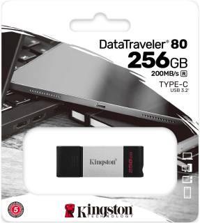 Флеш-память USB Kingston DataTraveler 80 256GB USB Type-C 3.2 Gen 1 DT80/256GB