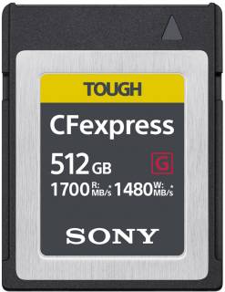 Карта памяти Sony CFexpress Type B Tough 512GB R1700/W1480 CEBG512.SYM