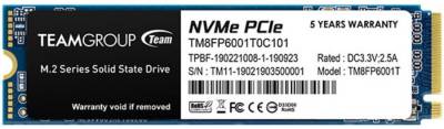 Внутренний HDD/SSD Team MP33 1TB M.2 2280 NVMe 1.3 PCIe 3.0 x4 TLC TM8FP6001T0C101