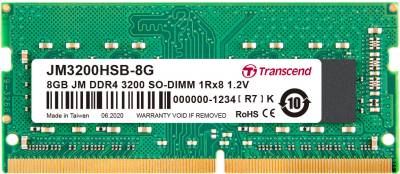 Оперативная память Transcend So-Dimm JetRam DDR4 8GB 3200MHz CL22 JM3200HSB-8G