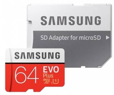 Карта памяти Samsung microSDXC Evo Plus 64GB + adapter MB-MC64HA/RU