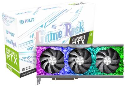 Видеокарта Palit GeForce RTX 3070 GameRock 8GB LHR NE63070019P2-1040G/LHR