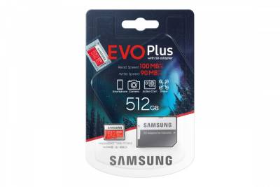 Карта памяти Samsung microSDXC EVO Plus V2 512GB + adapter MB-MC512HA/RU