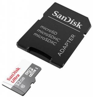 Карта памяти SanDisk Ultra Light microSDHC 32GB + adapter SDSQUNR-032G-GN3MA