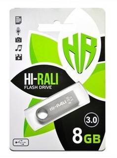 Флеш-память USB HI-RALI Shuttle series 8GB Silver USB 3.0 HI-8GB3SHSL