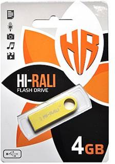 Флеш-память USB HI-RALI Shuttle series 4Gb Gold USB 2.0 HI-4GBSHGD