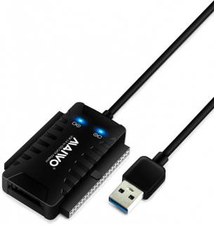 Аксессуар Maiwo USB 3.0 - IDE/SATA 2.5''/3.5'' HDD/SSD 5.25'' CD-ROM с блоком питания (K132U3IS)