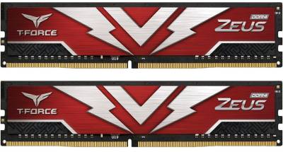 Оперативная память Team T-Force Zeus Red DDR4 16GB (2x8GB) 3200MHz CL20 Kit TTZD416G3200HC20DC01