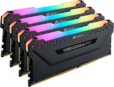 Оперативная память Corsair Vengeance RGB PRO Black DDR4 32GB (4x16GB) 3200NHz CL16 Kit CMW32GX4M4Z3200C16