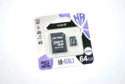 Карта памяти HI-RALI microSDXC 64GB + Adapter HI-64GBSDCXCL10-01
