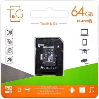 Карта памяти T&G microSDHC 64GB + adapter TG-64GBCL10-01