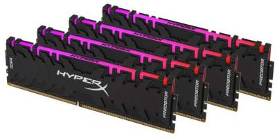 Оперативная память Kingston HyperX Predator RGB DDR4 128GB (4x32GB) 3600MHz CL18 Kit HX436C18PB3AK4/128