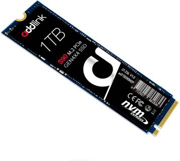 Внутренний HDD/SSD AddLink S90 1TB M.2 2280 NVMe 1.3 PCIe GEN4 x4 3D TLC ad1TBS90M2P