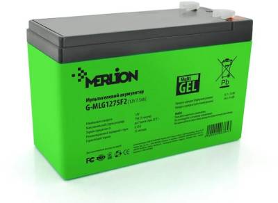 Аккумуляторная батарея Merlion G-MLG1275F2 Green