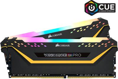 Память Corsair Vengeance RGB Pro Black DDR4 32GB (2x16GB) 3200MHz CL16 Kit CMW32GX4M2E3200C16-TUF