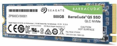 Внутренний HDD/SSD Seagate BarraCuda Q5 SSD 500GB M.2 2280 NVMe PCIe 3.0 x4 3D QLC ZP500CV3A001