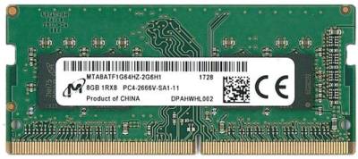 Оперативная память Micron So-Dimm DDR4 8GB 2666MHz CL19 MTA8ATF1G64HZ-2G6H1