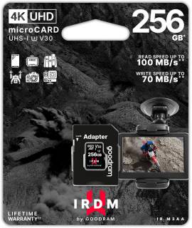 Карта памяти Goodram MicroSDXC IRDM M3AA 256GB + Adapter IR-M3AA-2560R12