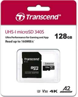 Карта памяти Transcend microSDXC 340S 128GB + Adapter TS128GUSD340S