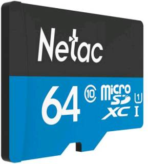 Карта памяти Netac microSDXC P500 Standard 64GB NT02P500STN-064G-S