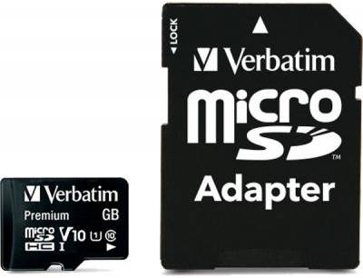 Карта памяти Verbatim microSDHC Premium 64GB + Adapter MDAVR-91/G