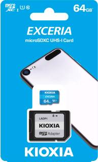 Карта памяти Kioxia microSDXC Exceria 64GB + Adapter LMEX1L064GG2
